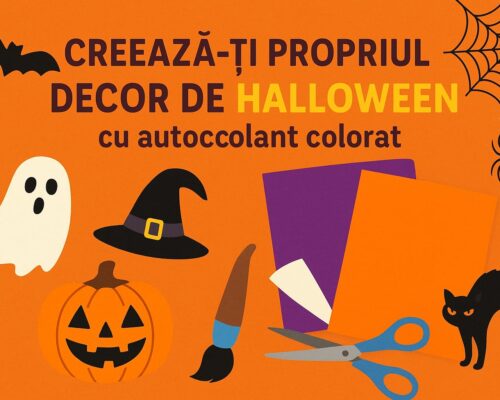 Creează-ți propriul decor de Halloween cu autocolant colorat!