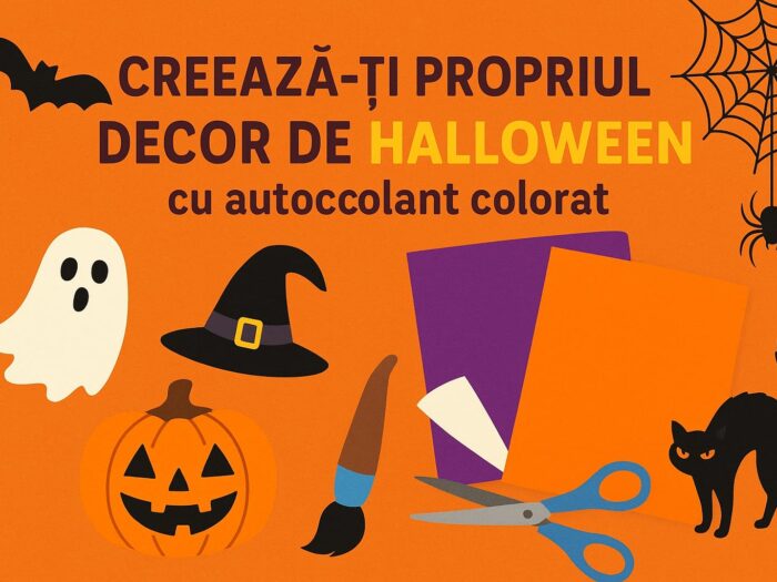 Creează-ți propriul decor de Halloween cu autocolant colorat!