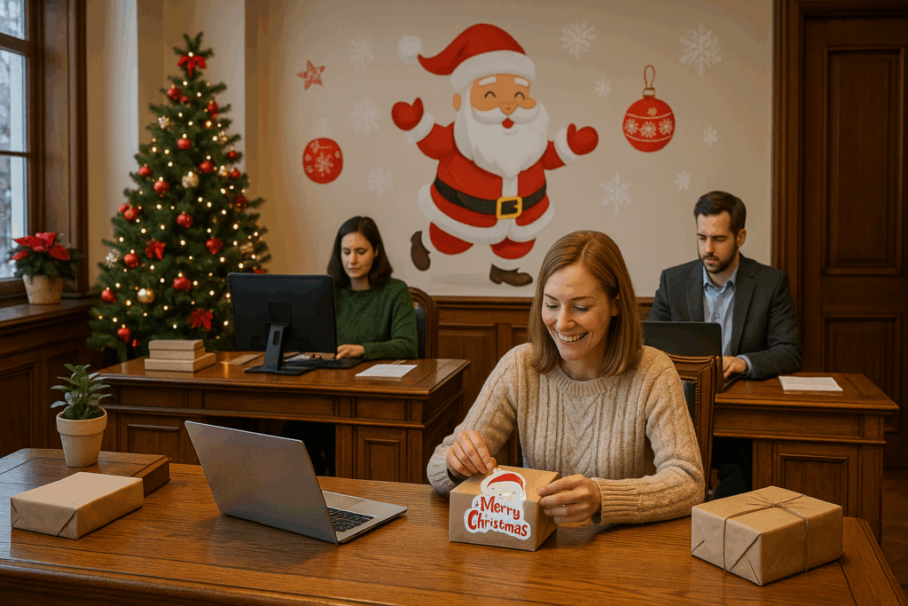 autocolante tematice de Crăciun pentru birou