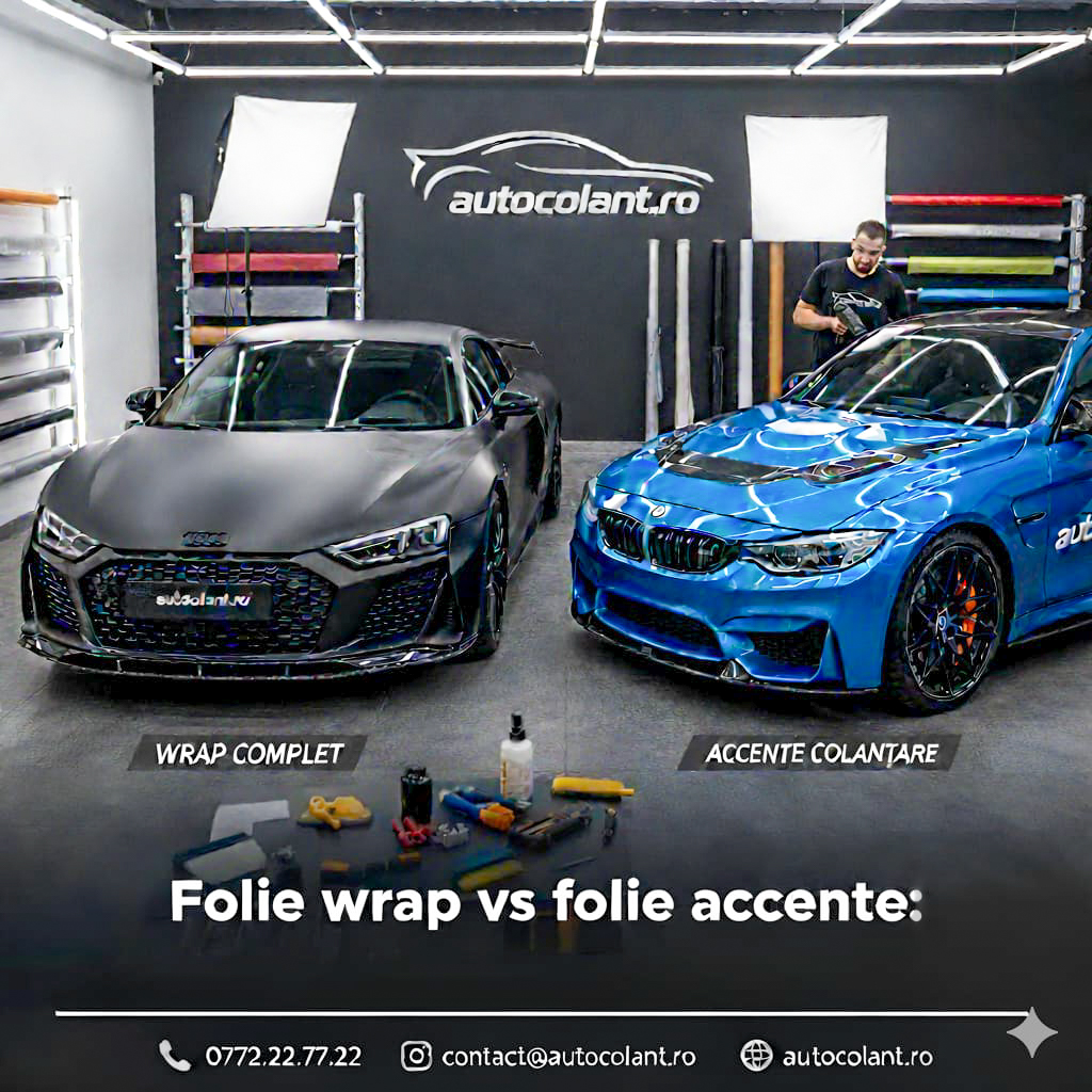 Folie wrap vs folie accente – ce alegere ți se potrivește