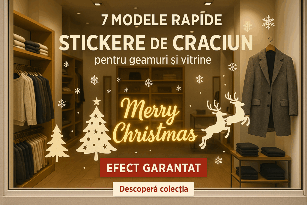 stickere de Crăciun pentru geamuri și vitrine 