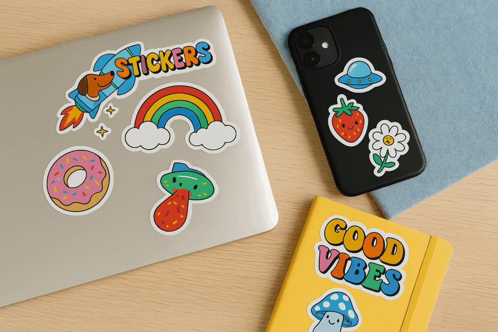 Stickere de Crăciun pentru perete, laptop și cadouri