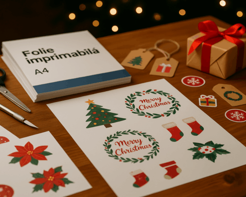 Folie imprimabilă A4 pentru decorațiuni de Crăciun – 10 proiecte creative DIY