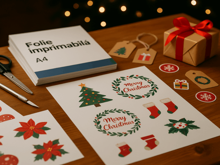 Folie imprimabilă A4 pentru decorațiuni de Crăciun – 10 proiecte creative DIY