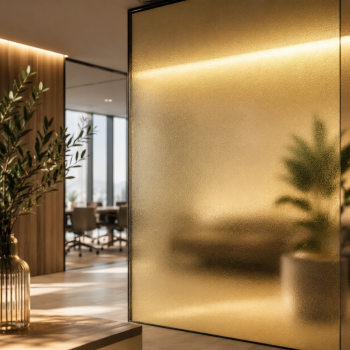 OFERTA - 1.00m x 2.00m Autocolant Tip Folie Sablare Oracal 8510 Etched Glass Cal Culoare 091 Gold Fine Structure