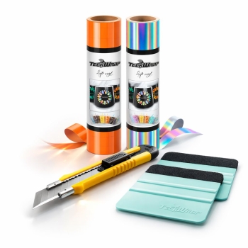 Pachet autocolant incepatori TeckWrap - folii colorate si unelte aplicare