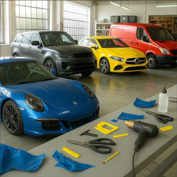 OFERTA - 1.52m x 1.00m Autocolant ORACAL 970GRA Culoare 192 Deep Blue Metallic