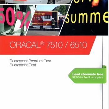 Mostrar culori autocolant fluorescent ORACAL 7510 Fluorescent Premium Cast
