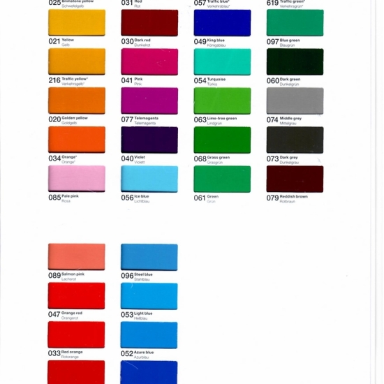 Mostrar Culori Autocolant decorativ colorat geam Oracal 8300 Transparent Cal