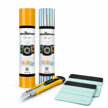 Pachet autocolant incepatori TeckWrap - folii colorate si unelte aplicare