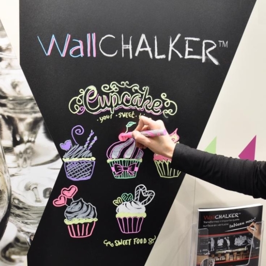 Autocolant tabla scolara neagra Mactac Wallchalker